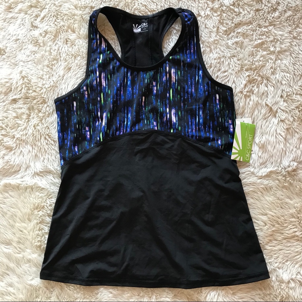 NWT C&C Sport racerback tank Large